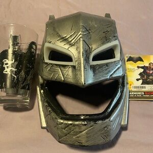 Ben Affleck Signed Autograph Batman Bundle Of 2 | Man Of Steel Mask & Mondo Pint